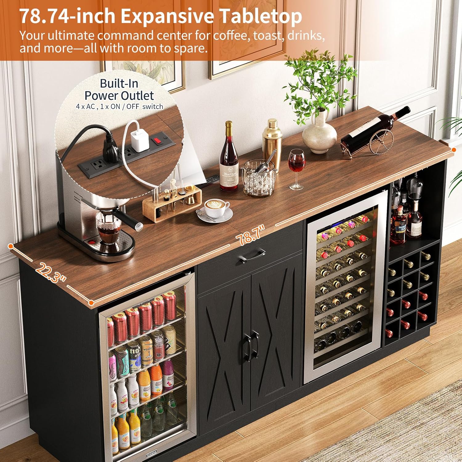 Большой кофейный барный шкаф 7 – обзор и цена Coffee Equipment Rack
