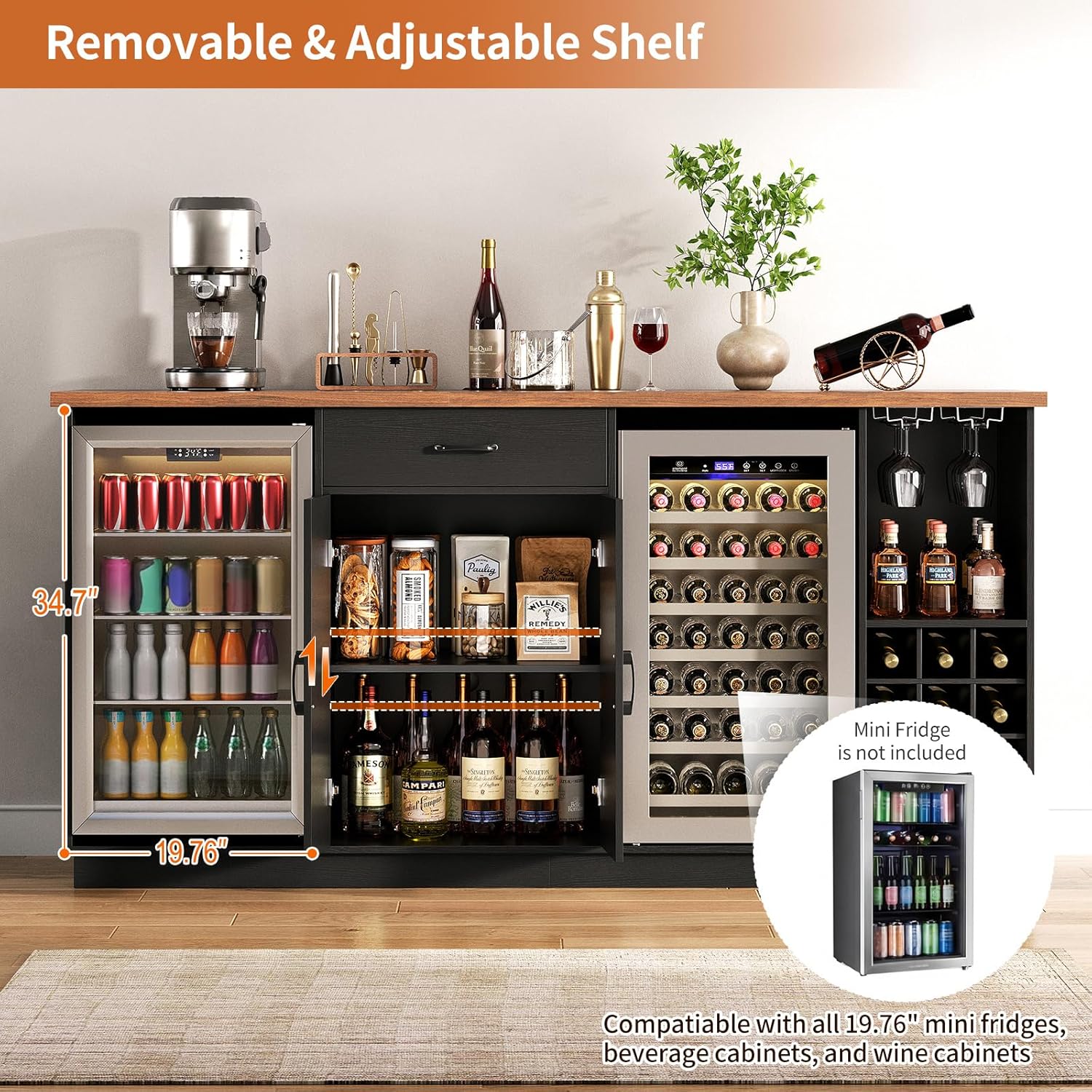 Большой кофейный барный шкаф 7 – обзор и цена Coffee Equipment Rack