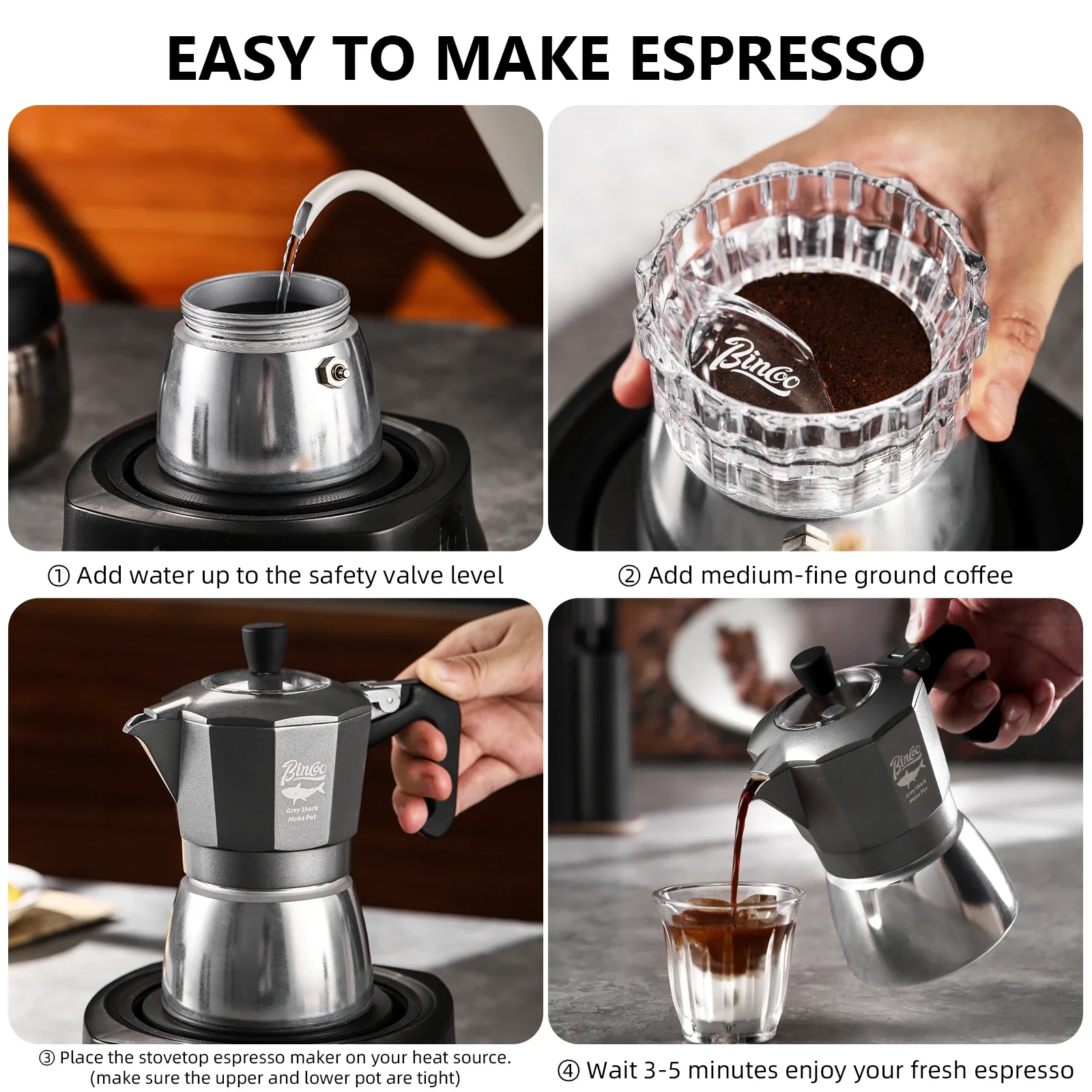 Кофеварка Bincoo Moka Pot на 2 – обзор и цена Coffee Equipment For Home