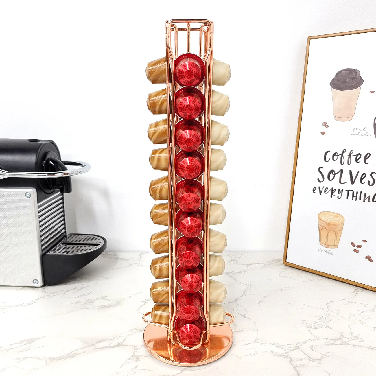 1 шт., 40 капсул для кофе, дер – обзор и цена Coffee Equipment Rack